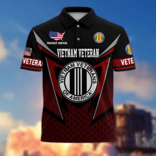 Premium Vietnam Veteran Polo Shirt, Gifts For US Veterans, Gifts On Father's Day, Independence Day, Armed Forces Day, Veterans Day, Memorial Day