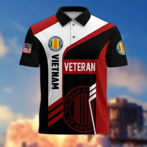 Premium Vietnam Veteran Polo Shirt, Gifts For US Veterans, Gifts On Father's Day, Independence Day, Armed Forces Day, Veterans Day, Memorial Day
