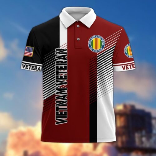 Premium Vietnam Veteran Polo Shirt, Gifts For US Veterans, Gifts On Father's Day, Independence Day, Armed Forces Day, Veterans Day, Memorial Day