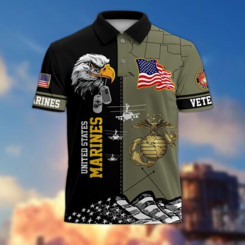 Premium US Air Force Polo Shirt, Gifts For US Veterans, Gifts On Father's Day, Independence Day, Armed Forces Day, Veterans Day, Memorial Day
