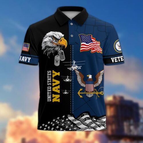 Premium US Army Polo Shirt, Gifts For US Veterans, Gifts On Father's Day, Independence Day, Armed Forces Day, Veterans Day, Memorial Day