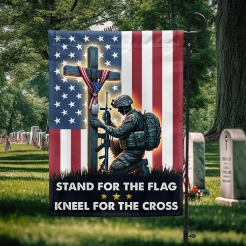 Stand For The Flag Kneel For The Cross, Christian Flag Cross Memorial Day