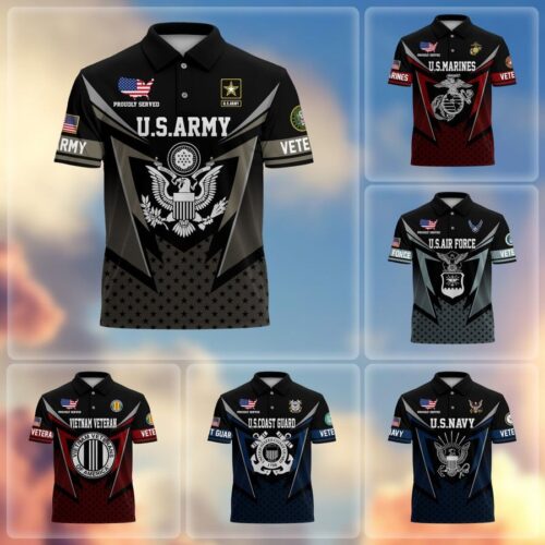 Premium US Navy Polo Shirt, Gifts For US Veterans, Gifts On Father's Day, Independence Day, Armed Forces Day, Veterans Day, Memorial Day
