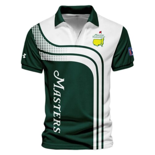 Special Release Under Armour Masters Tournament Golf Vneck Polo Shirt All Over Prints