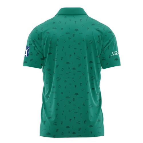Golf Masters Tournament Titleist Polo Shirt Augusta Icons Pattern Green Golf Sports All Over Print Polo Shirt For Men