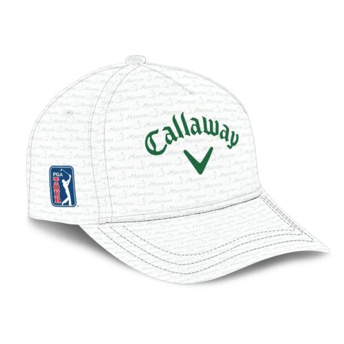 Golf Pattern White Mix Green V2 Callaway Masters Tournament Style Classic Golf All over Print Cap