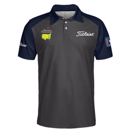 Navy Titleist Masters Tournament Exclusive Logo Polo Shirt All Over Prints Gift For Fans