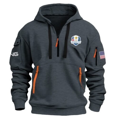 Ping Ryder Cup Exclusive Logo Hoodie Half Zipper Heathered